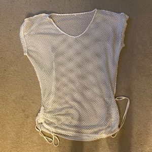 See through mesh swimsuit cover. Fits XL